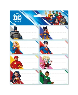 DC Comics Superheroes - naklejki na zeszyt