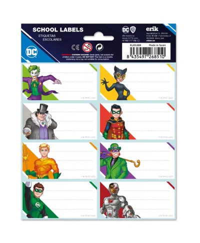 DC Comics Superheroes - naklejki na zeszyt