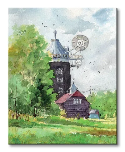 Wray Common Windmill Surrey - obraz na płótnie