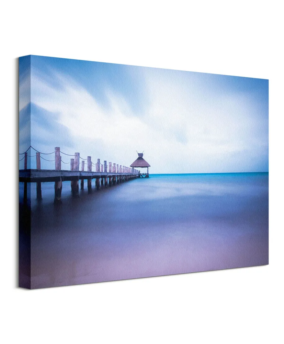 Drewniane molo - Obraz na płótnie