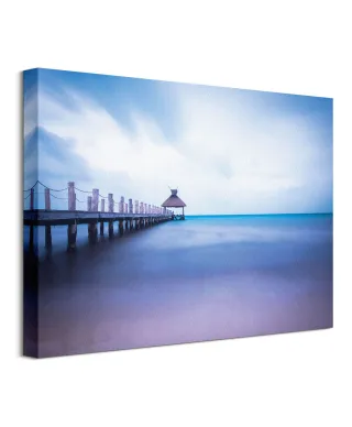 Drewniane molo - Obraz na płótnie