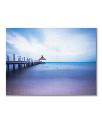 Drewniane molo - Obraz na płótnie