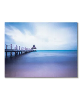 Drewniane molo - Obraz na płótnie