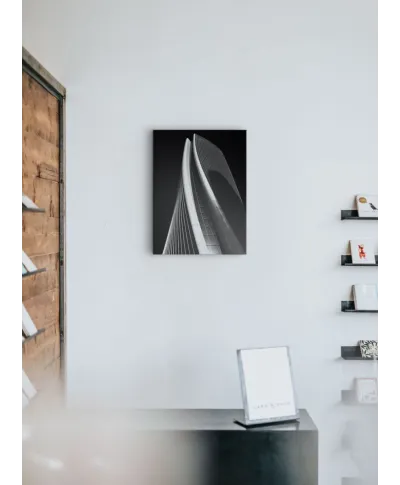 Wieżowiec w Czerni i Bieli - Obraz na płótnie