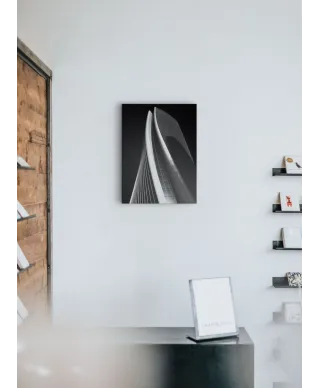 Wieżowiec w Czerni i Bieli - Obraz na płótnie