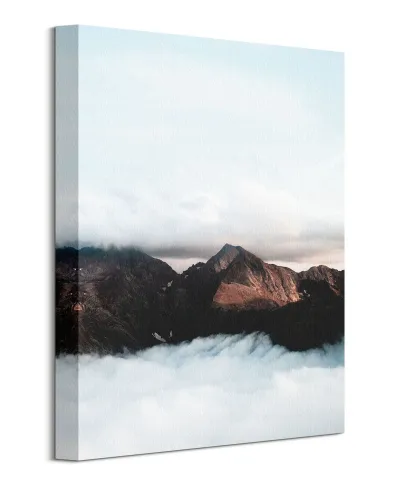 Góry we mgle - Obraz na płótnie