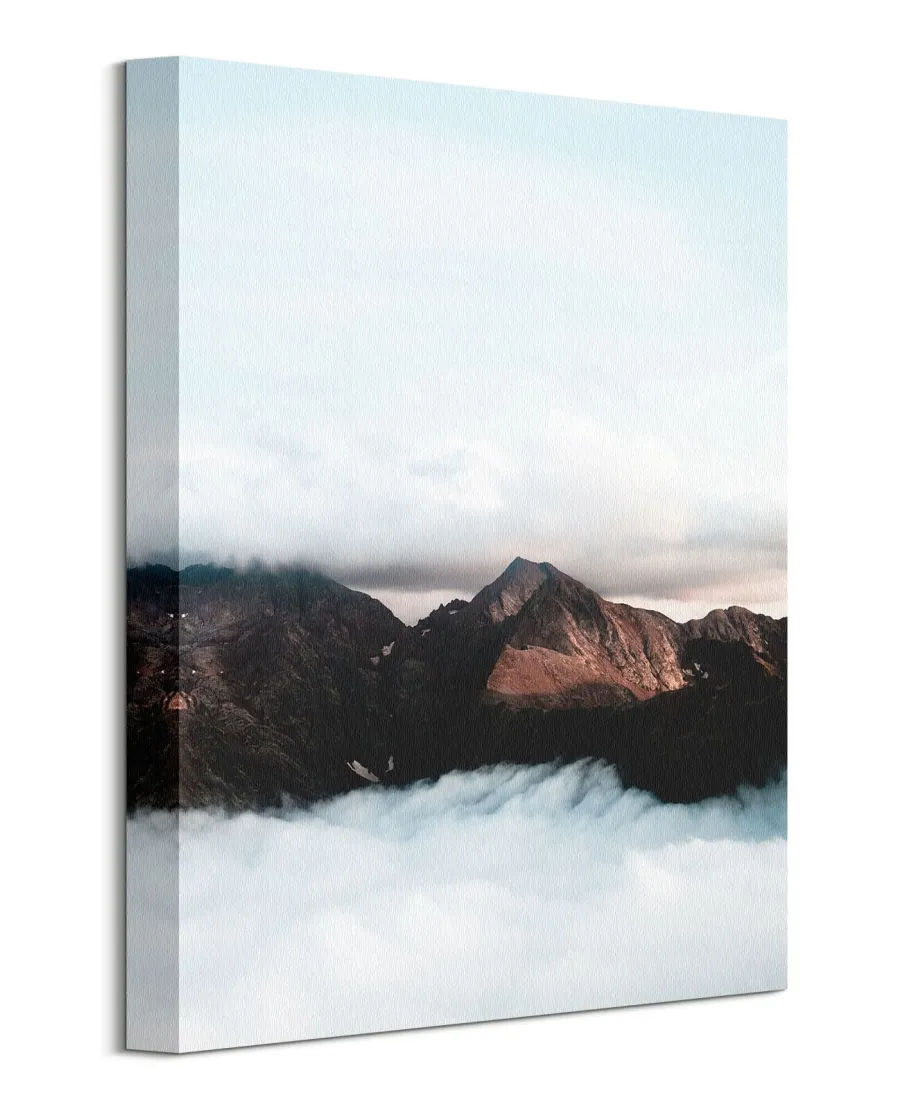 Góry we mgle - Obraz na płótnie