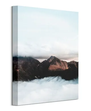 Góry we mgle - Obraz na płótnie