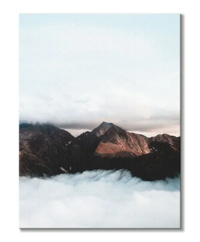 Góry we mgle - Obraz na płótnie