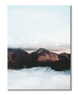 Góry we mgle - Obraz na płótnie