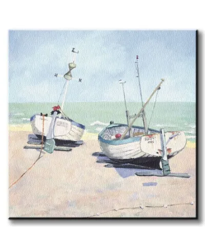 Two Moored Boats - Obraz na płótnie