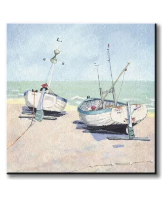 Two Moored Boats - Obraz na płótnie