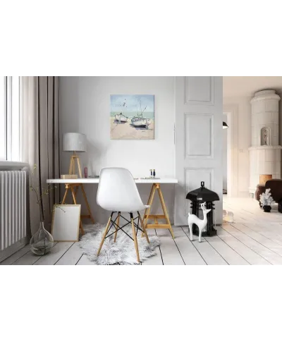 Two Moored Boats - Obraz na płótnie