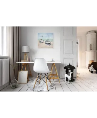 Two Moored Boats - Obraz na płótnie