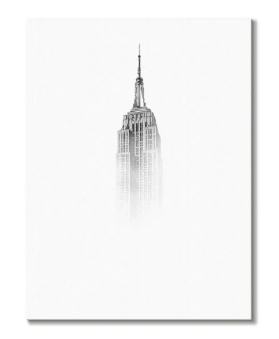 Empire State Building we mgle - Obraz na płótnie