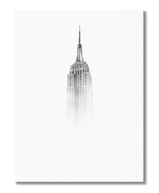 Empire State Building we mgle - Obraz na płótnie