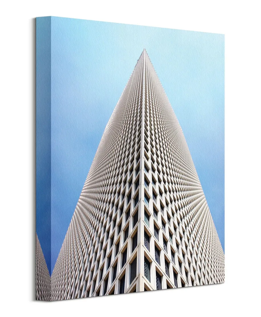 Wieżowiec na tle nieba - Obraz na płótnie