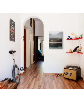 Mglista jesień - Obraz na płótnie