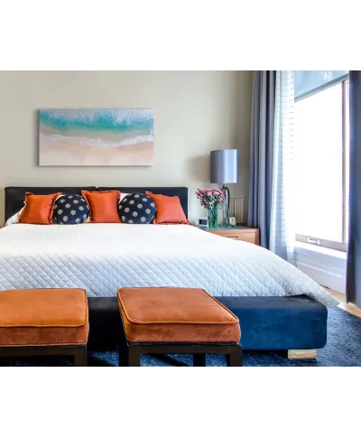 Fale na plaży - obraz na płótnie