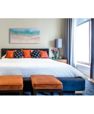 Fale na plaży - obraz na płótnie