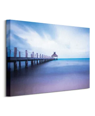 Drewniane molo - obraz na płótnie
