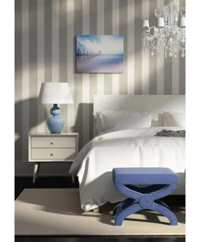 Drewniane molo - obraz na płótnie