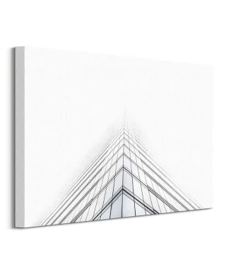 Budynek we mgle - obraz na płótnie