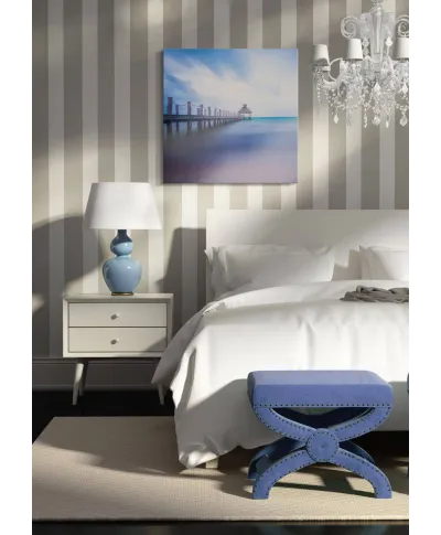 Drewniane molo - obraz na płótnie