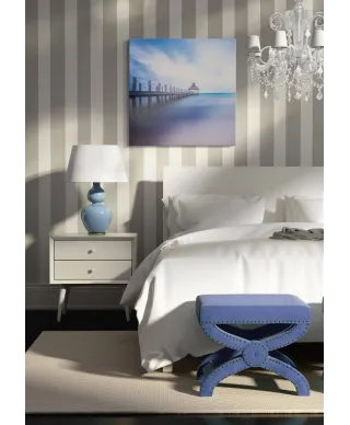 Drewniane molo - obraz na płótnie