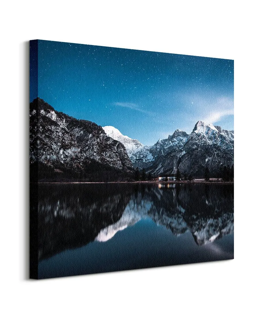 Nocne Jezioro - obraz na płótnie