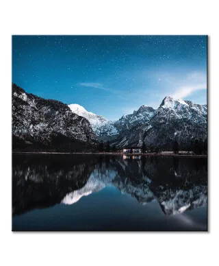 Nocne Jezioro - obraz na płótnie