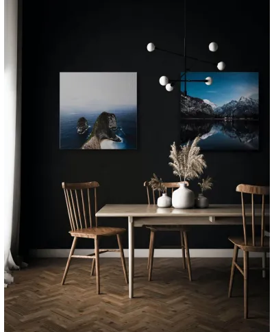 Nocne Jezioro - obraz na płótnie