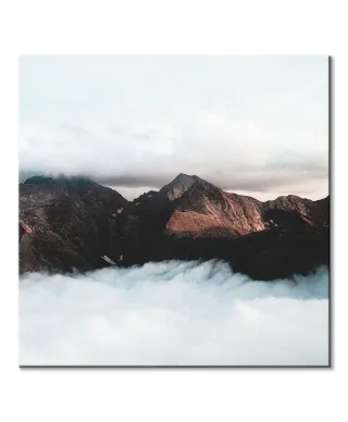 Góry we mgle - obraz na płótnie