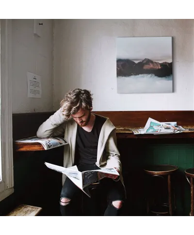 Góry we mgle - obraz na płótnie