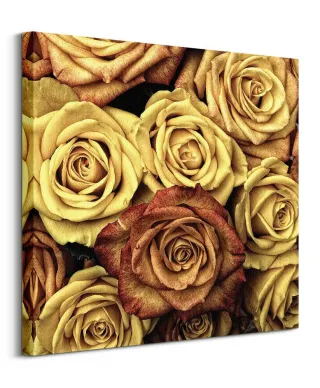 Złote Róże - obraz na płótnie