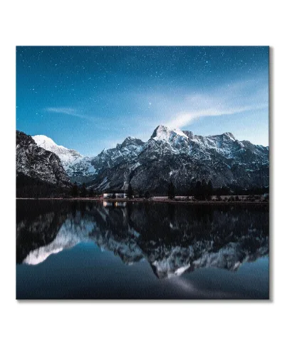 Nocne Jezioro - obraz na płótnie