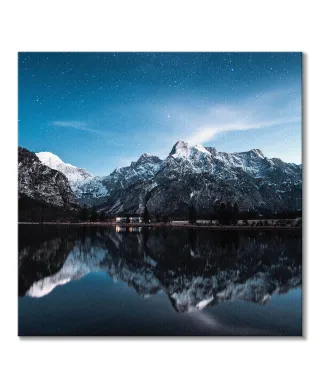 Nocne Jezioro - obraz na płótnie