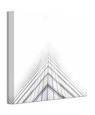 Budynek we mgle - Obraz na płótnie