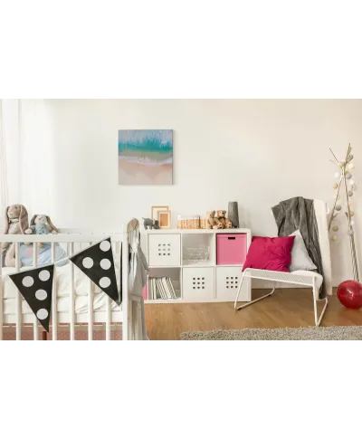 Fale na plaży - obraz na płótnie