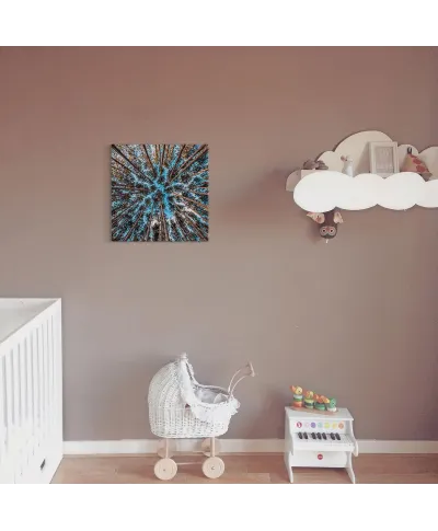 Korony drzew w słońcu - obraz na płótnie