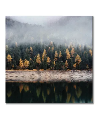 Mglista jesień - obraz na płótnie