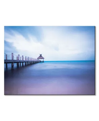 Drewniane molo - obraz na płótnie