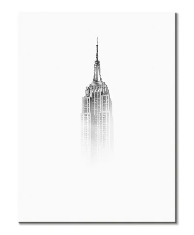 Empire State Building we mgle - obraz na płótnie