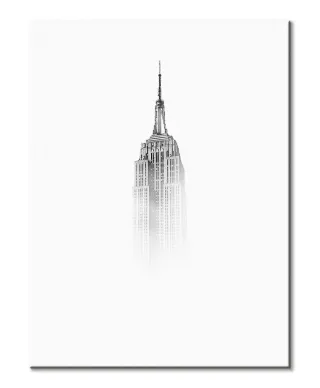 Empire State Building we mgle - obraz na płótnie