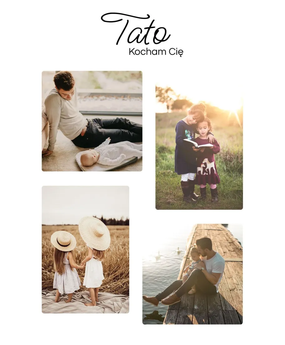 Plakat A4 ze zdjęciami Prezent na Dzień Ojca