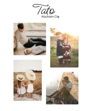 Plakat A4 ze zdjęciami Prezent na Dzień Ojca