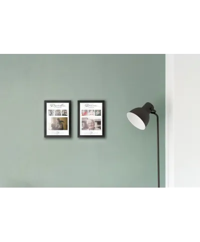 Plakat A4 ze zdjęciami Prezent na Dzień Babci w czarnej ramce