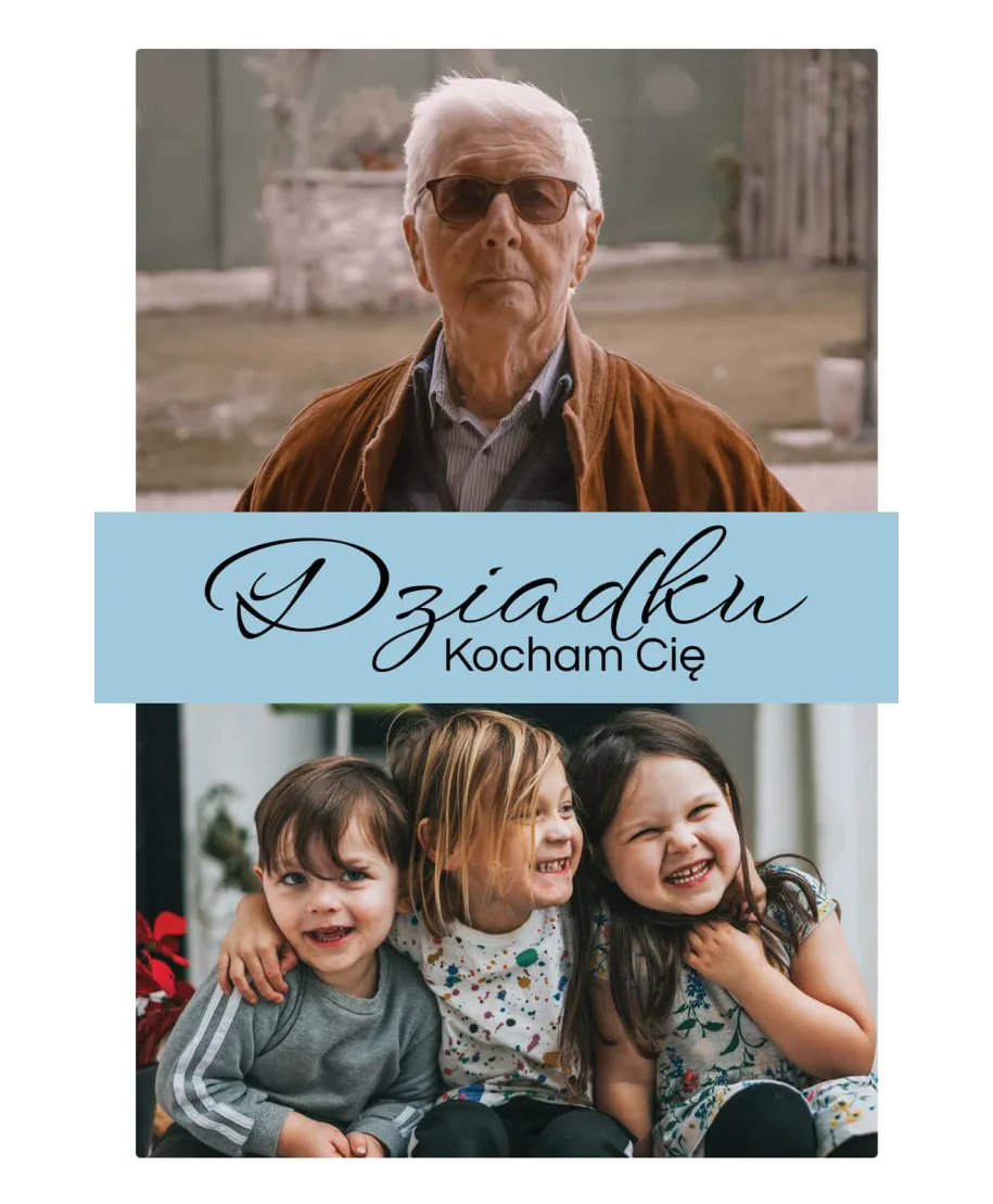 Plakat ze zdjęciami Prezent na Dzień Dziadka