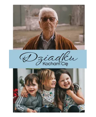 Plakat ze zdjęciami Prezent na Dzień Dziadka