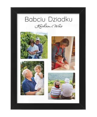 Plakat A4 ze zdjęciami Prezent dla Babci i Dziadka